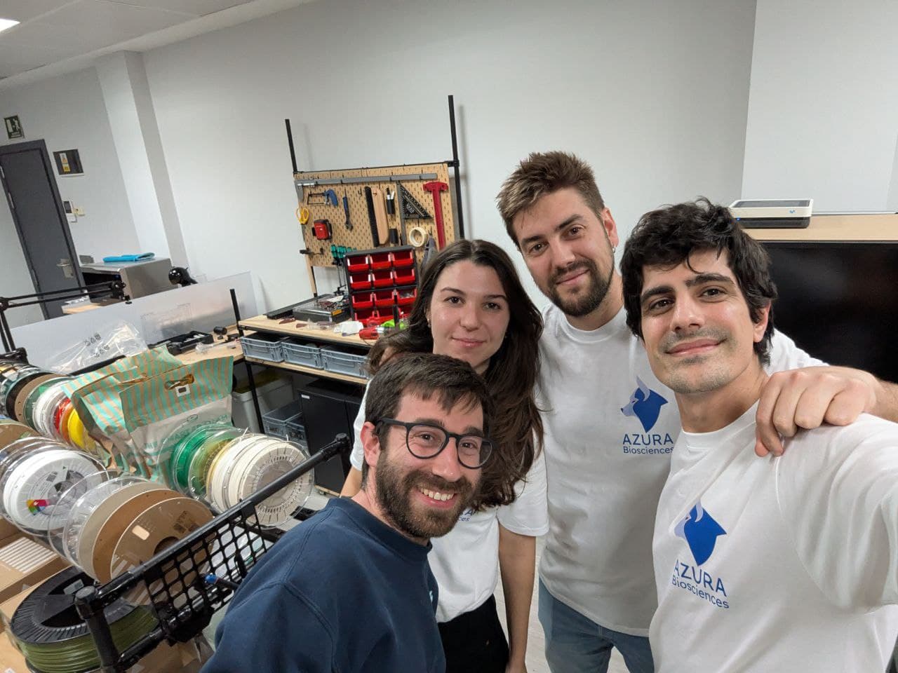 The Azura Biosciences team at Bitfab during server build day
